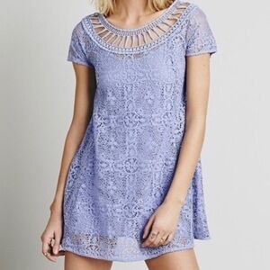 Free People Crochet Lace Knit Tunic Top